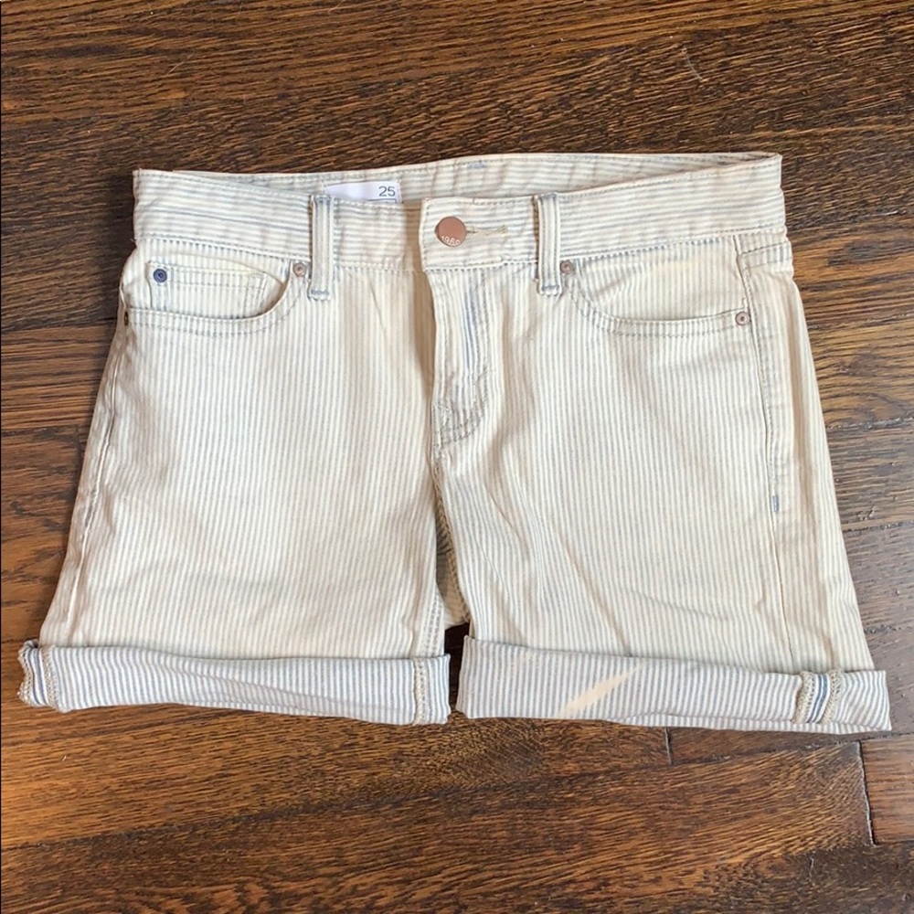 Gap 1969 striped denim shorts
